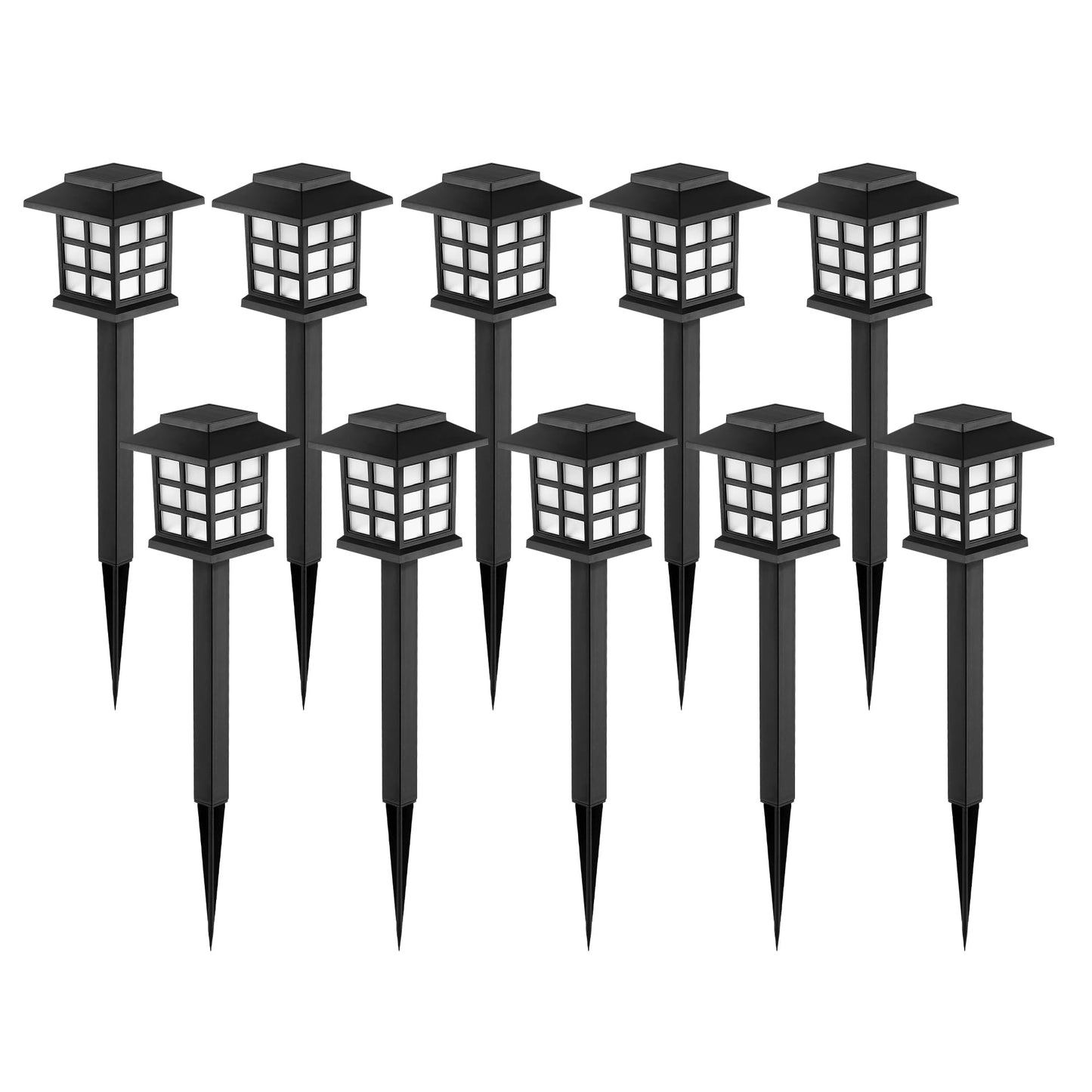 GIGALUMI Solar Lights Outdoor Waterproof 12 Pack, LED Garden Decor