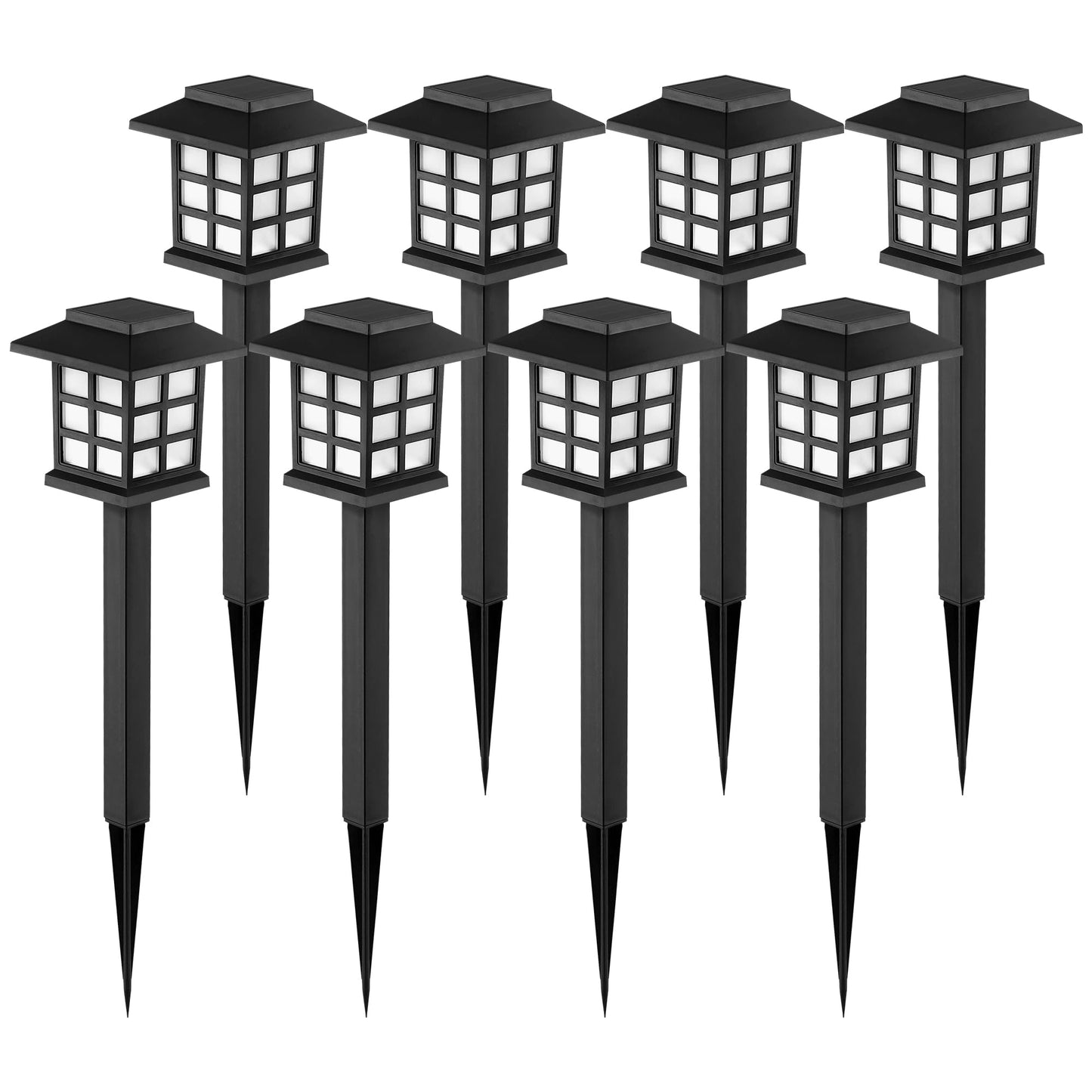 GIGALUMI Solar Lights Outdoor Waterproof 12 Pack, LED Garden Decor