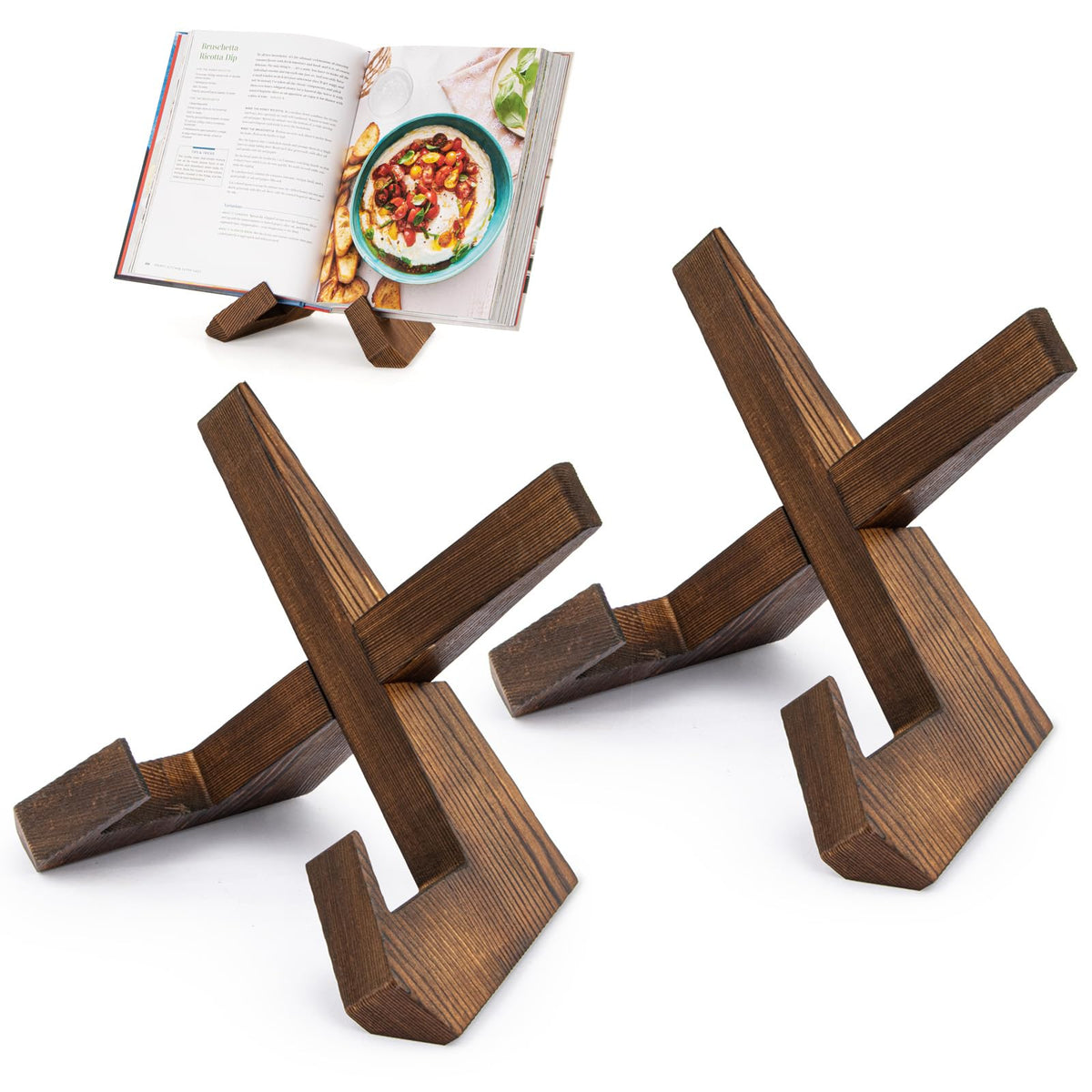 PUERSI Cookbook Stand for Kitchen, Recipe Book Holder for Kitchen Counter