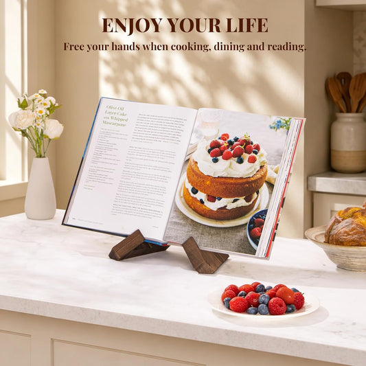 PUERSI Cookbook Stand for Kitchen, Recipe Book Holder for Kitchen Counter