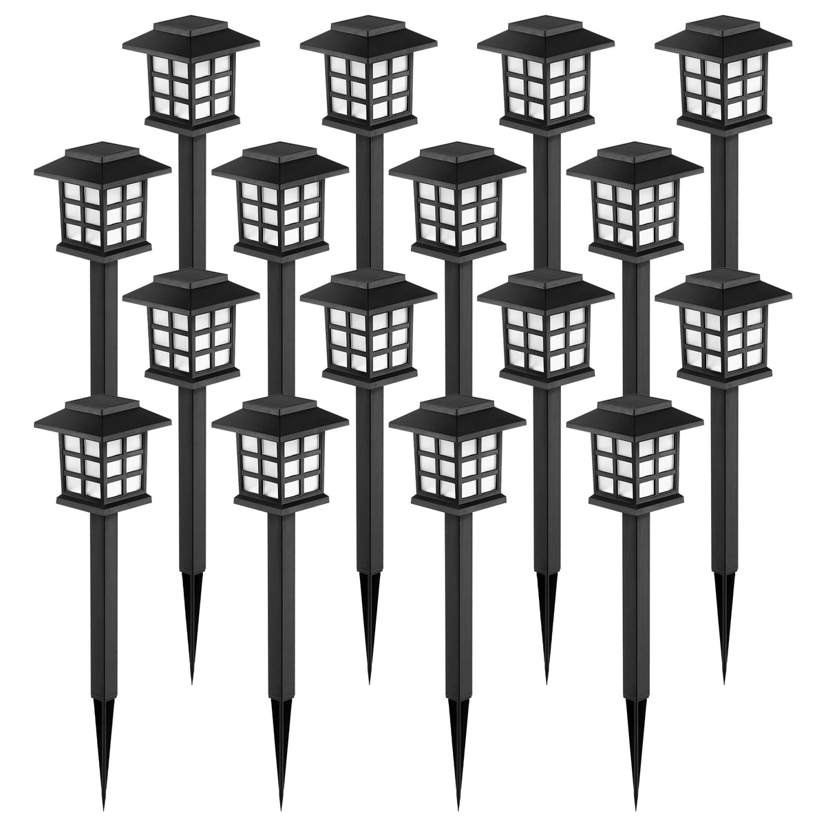 GIGALUMI Solar Lights Outdoor Waterproof 12 Pack, LED Garden Decor