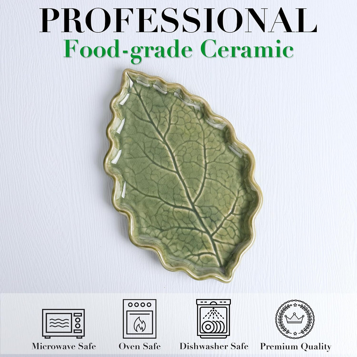 Ceramic Spoon Rest for Stove Top Cute Leaf Spoon Rest for Kitchen Counter